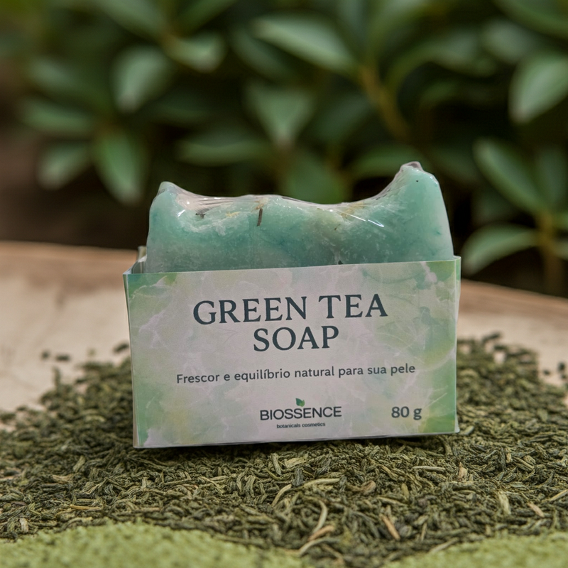 Green Tea Soap - Sabonete Chá Verde - 100% Óleo de Coco
